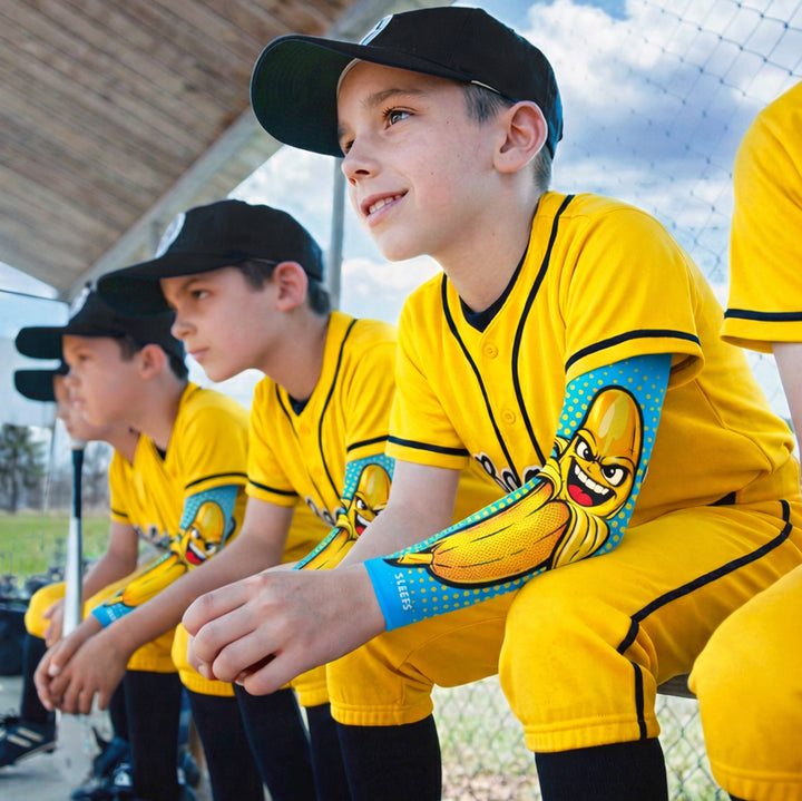 Electric Blue Power Banana Kids Arm Sleeve
