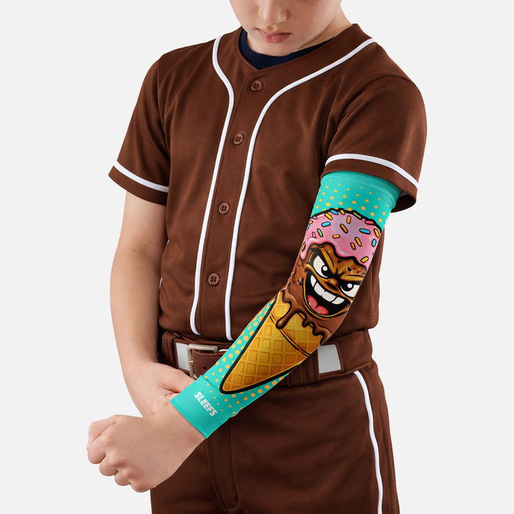 Cool Mint Sprinkle Cone Kids Arm Sleeve