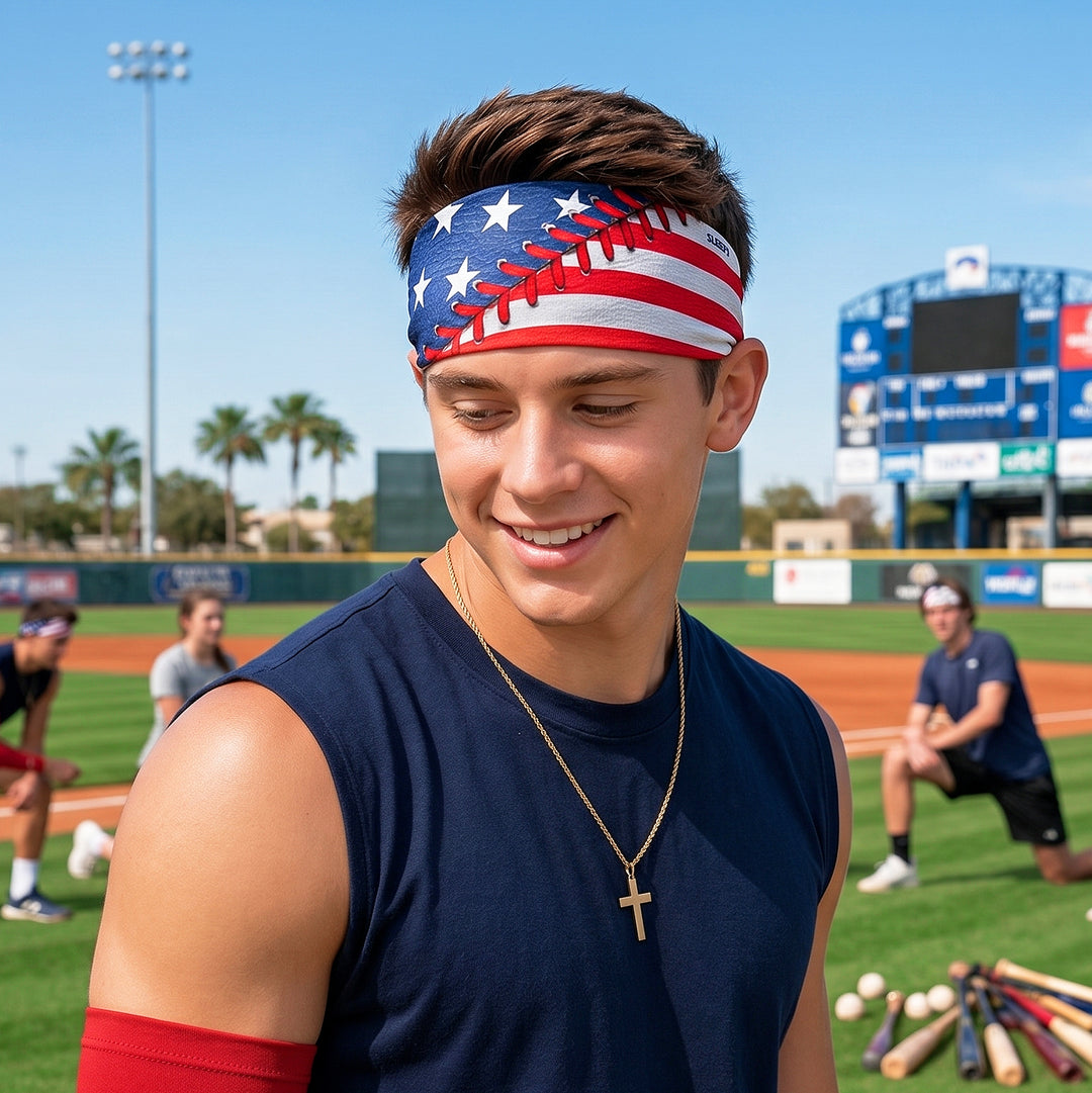 Baseball Lace All-Star USA Headband