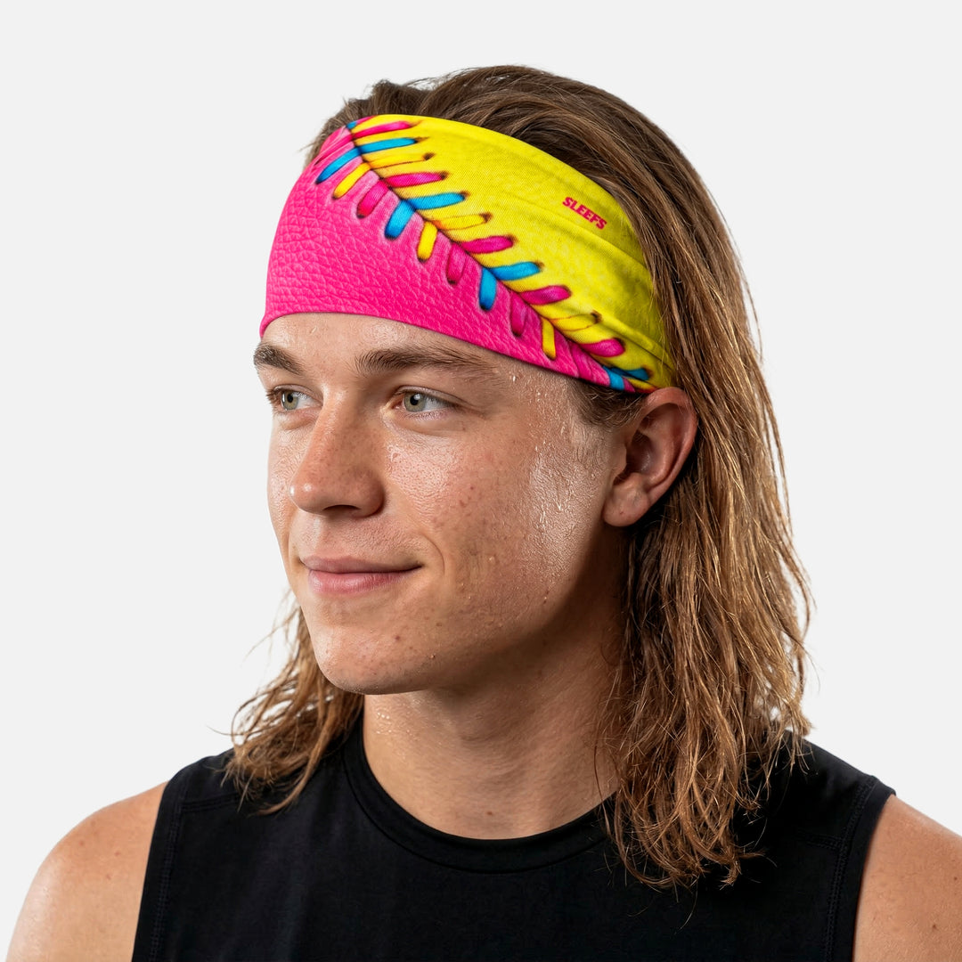 Softball Lace Power Pink Headband