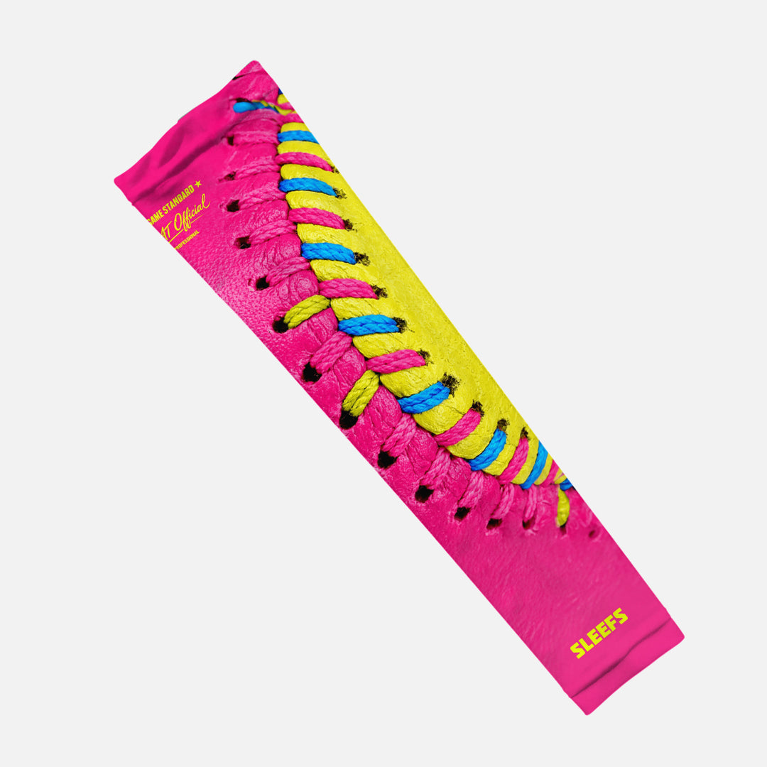 Softball Lace Power Pink Kids Arm Sleeve