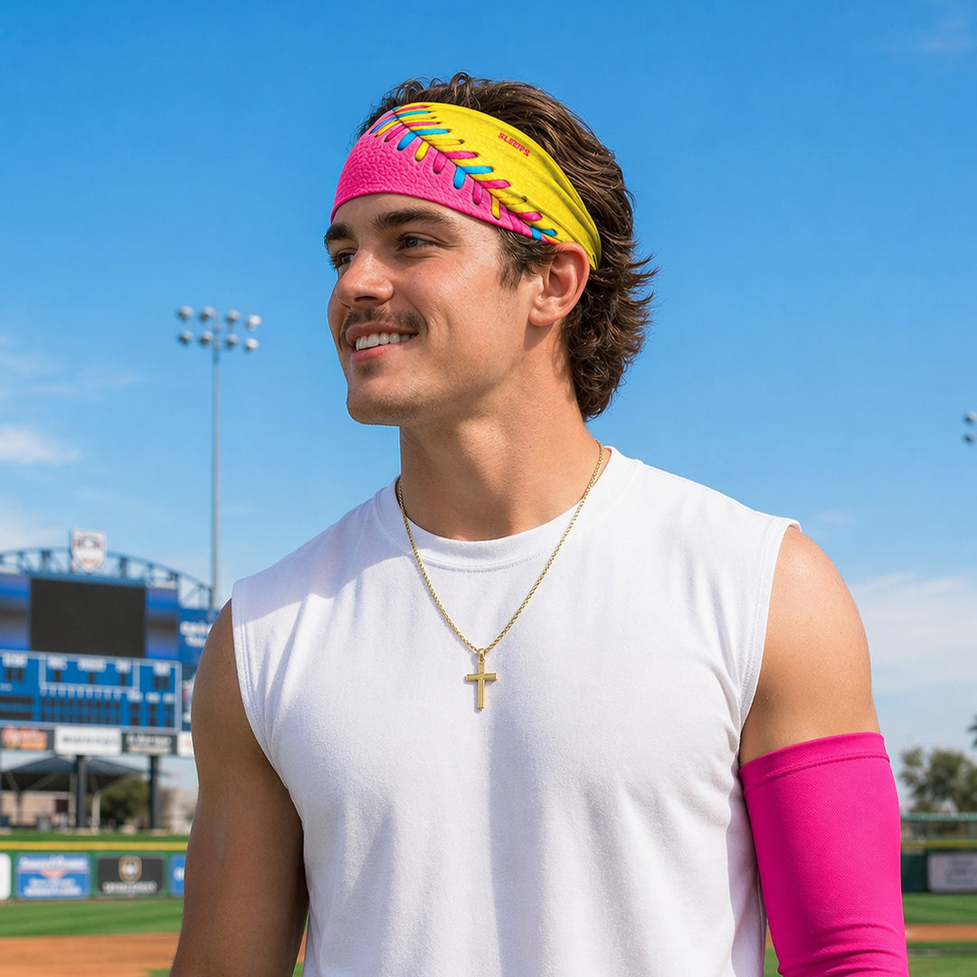 Softball Lace Power Pink Headband