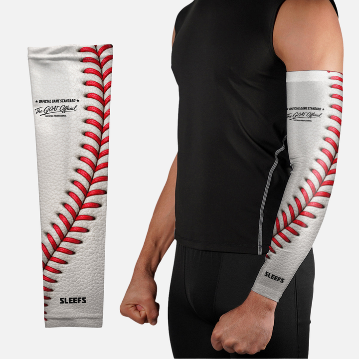 Baseball Lace Pro White Arm Sleeve