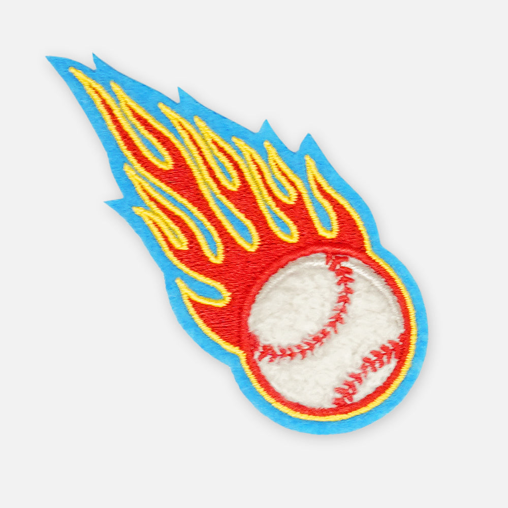 Baseball On Fire Patch