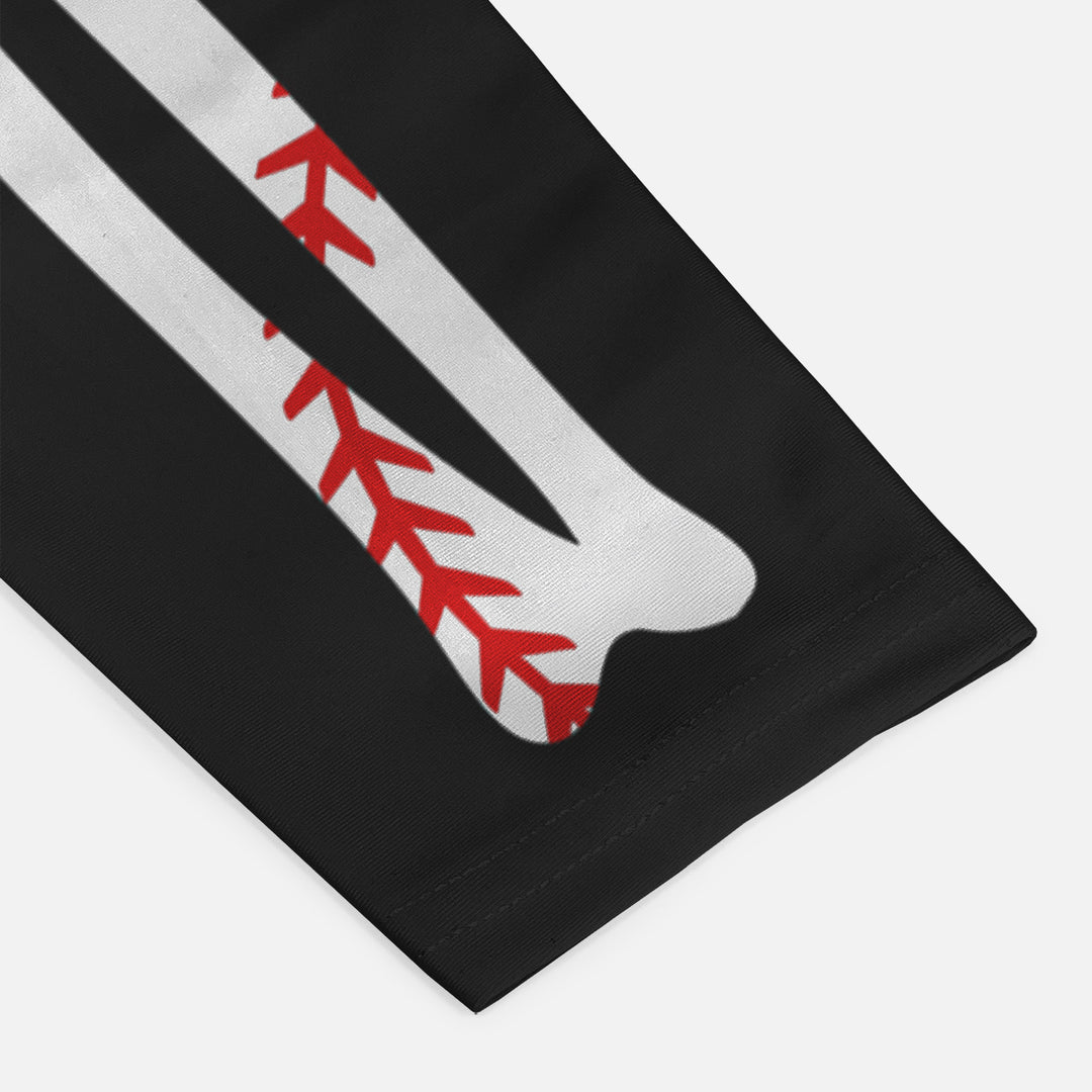 Baseball to the Bone Black Arm Sleeve