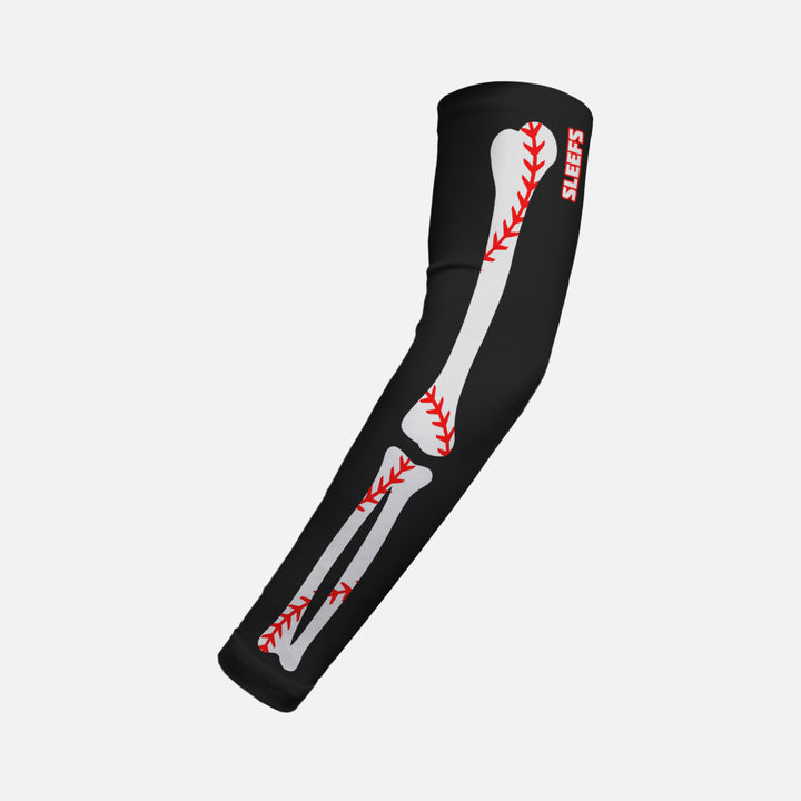 Baseball to the Bone Black Kids Arm Sleeve