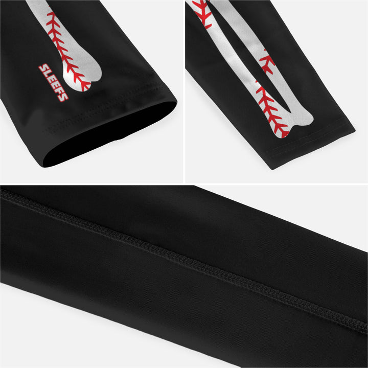 Baseball to the Bone Black Kids Arm Sleeve