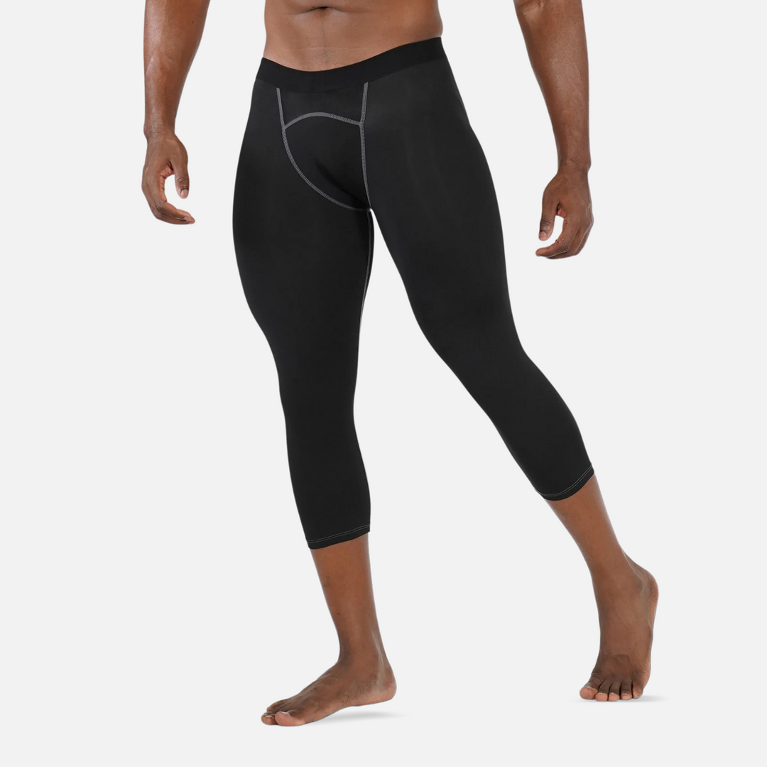 Black 3/4 Tights for men