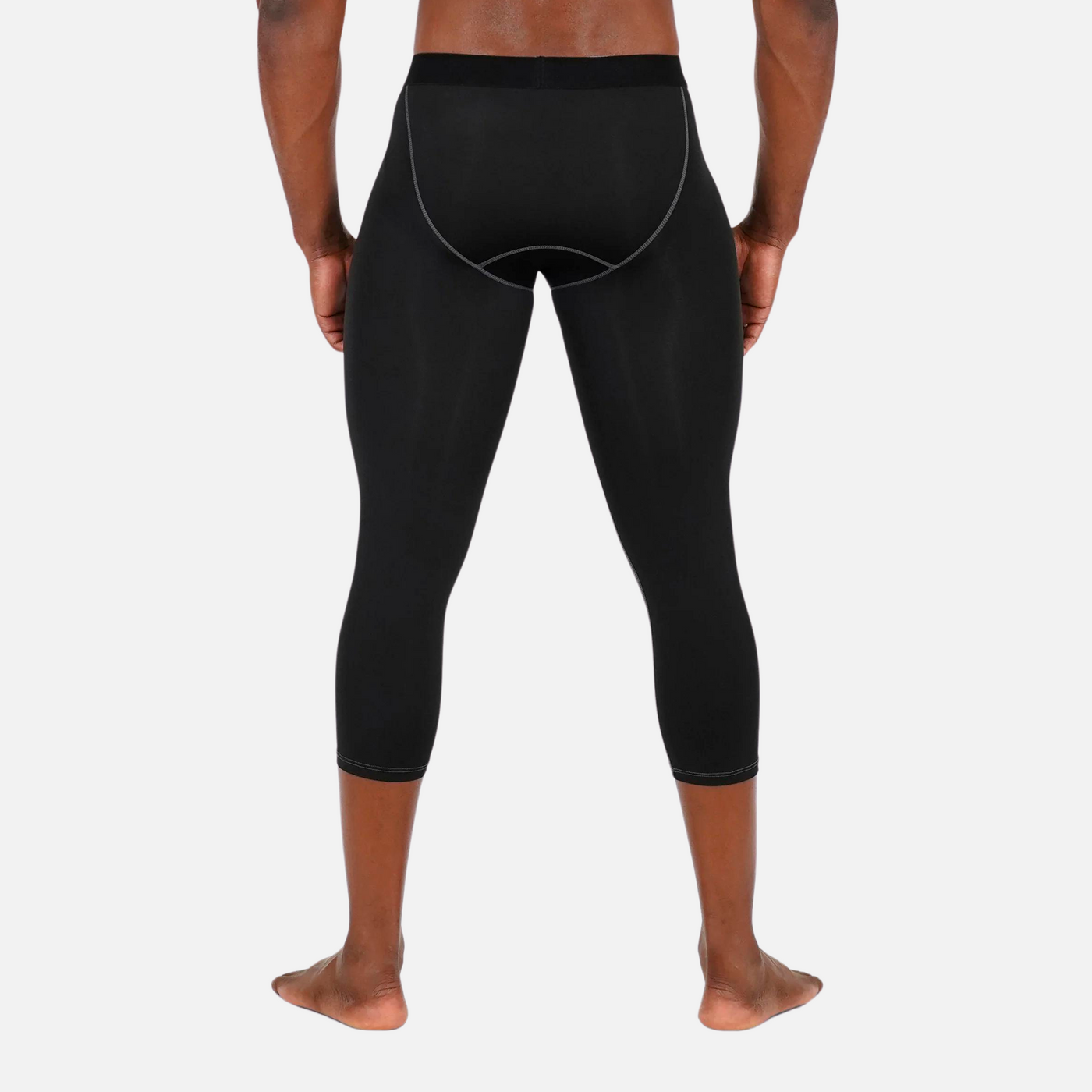 Basic Black 3/4 Tights for men