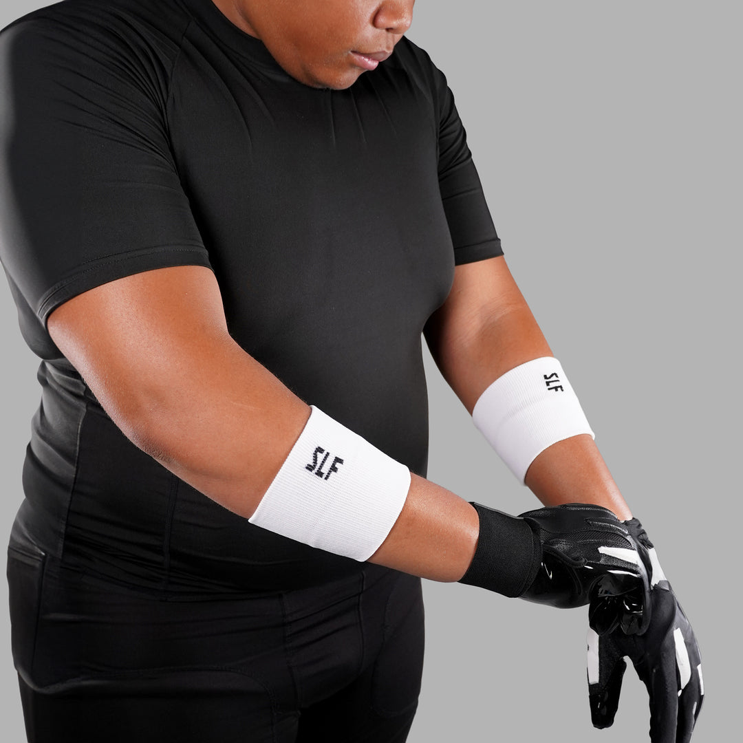 White Drip Wristbands (Pair) - Big