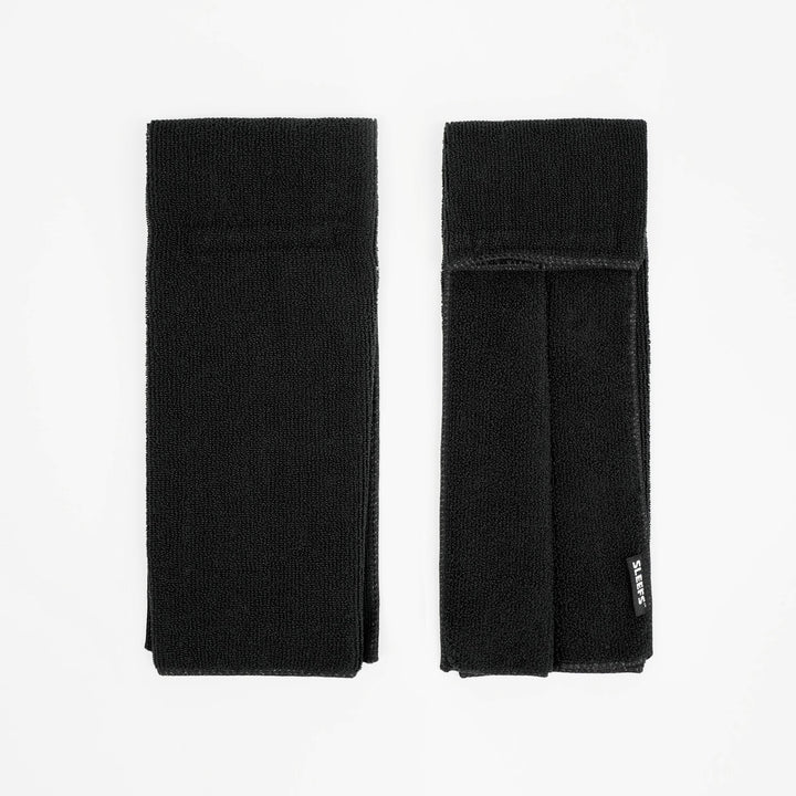 2 Black Football Towels Bundle