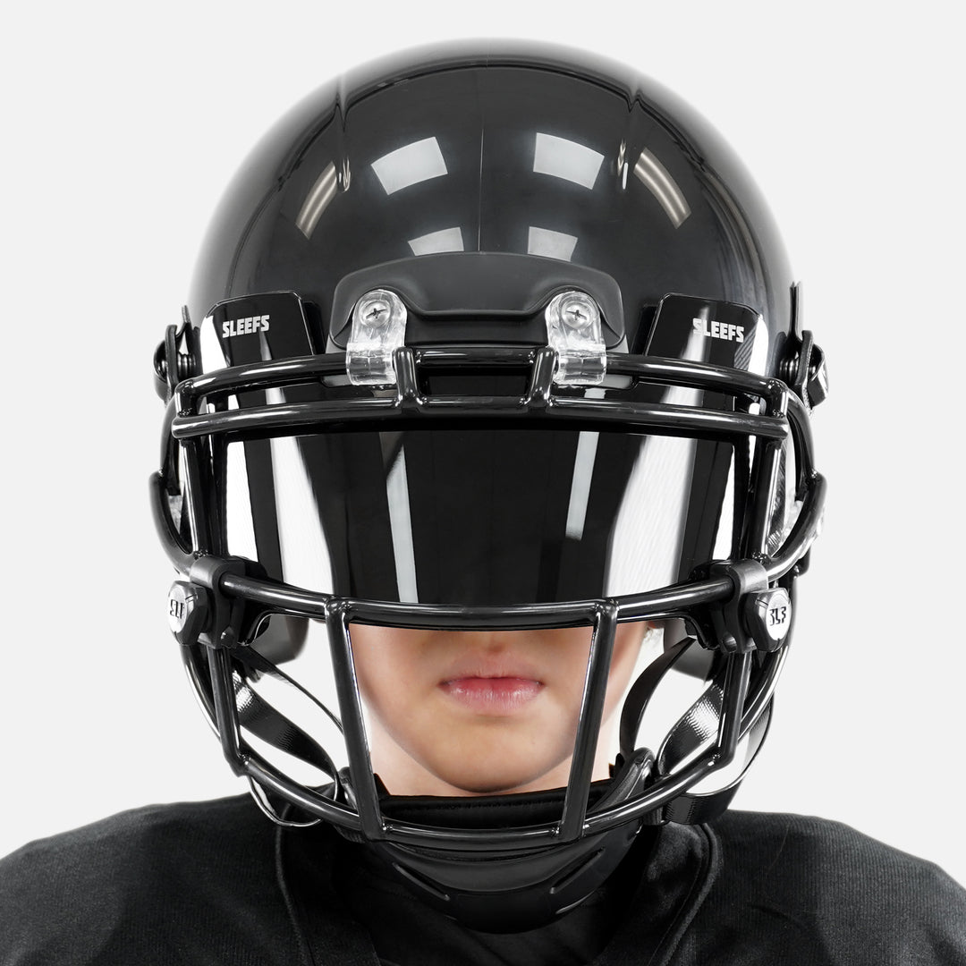 black visors for football helmets Sleefs Black Helmet Eye-Shield Color Tinted Visor for Kids