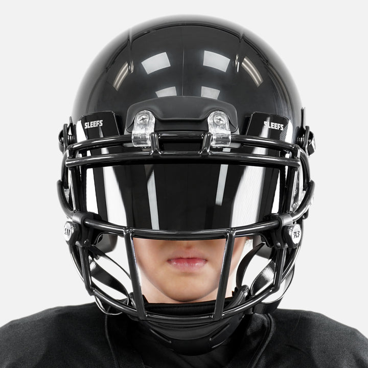 black gold smoked football helmet visor Sleefs Black Helmet Eye-Shield Color Tinted Visor for Kids
