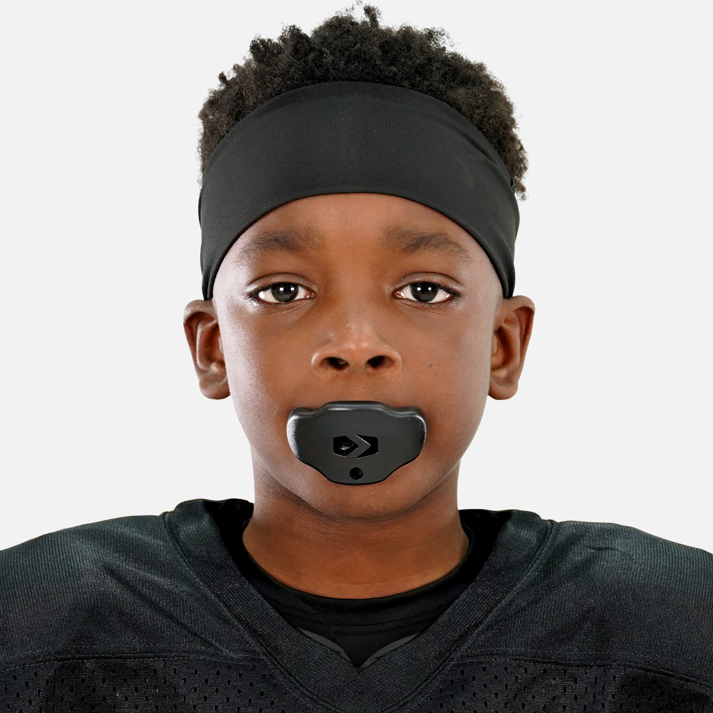 Basic Black Kids Soft Football Mouthguard