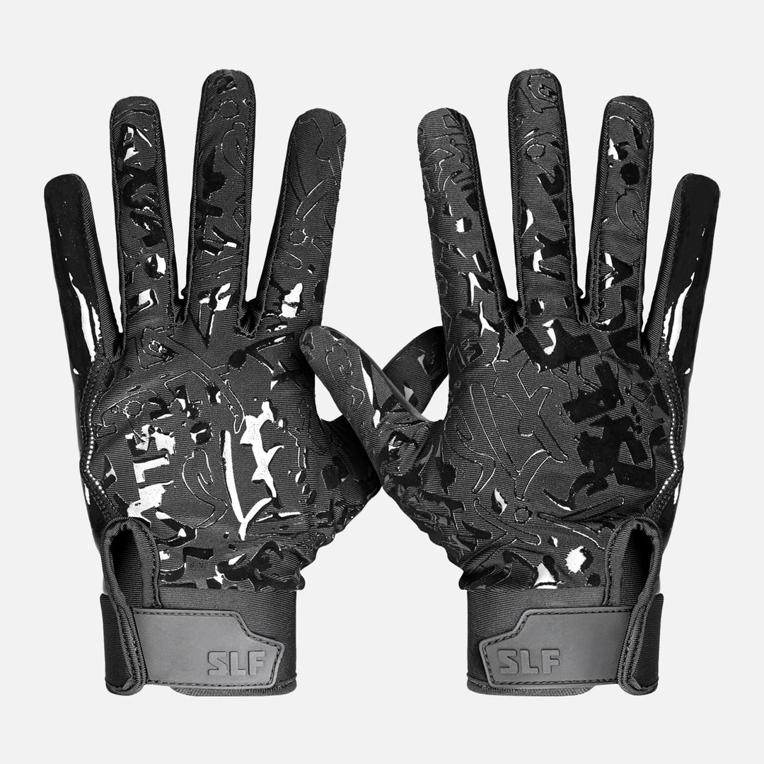 2-Pack Sticky Football Receiver Gloves (Black and White)