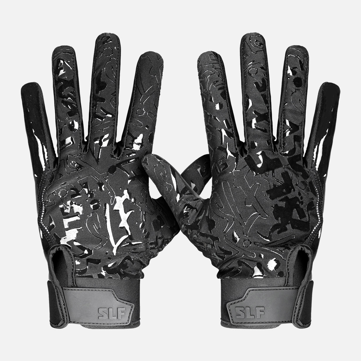2-Pack Sticky Football Receiver Gloves (Black and White)