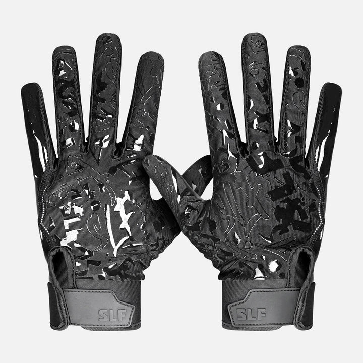 White + Black Sticky Football Receiver Gloves Bundle