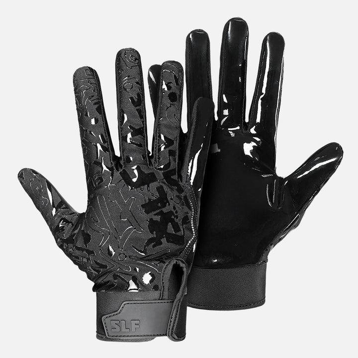 White + Black Sticky Football Receiver Gloves Bundle