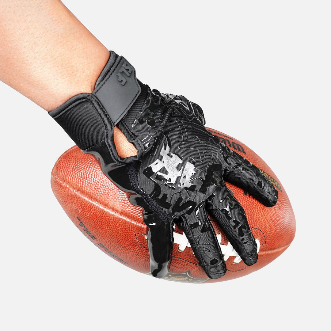 White + Black Sticky Football Receiver Gloves Bundle