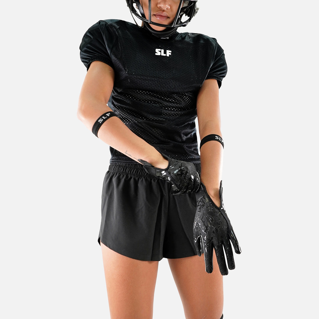Black Sticky Football Receiver Gloves for Women