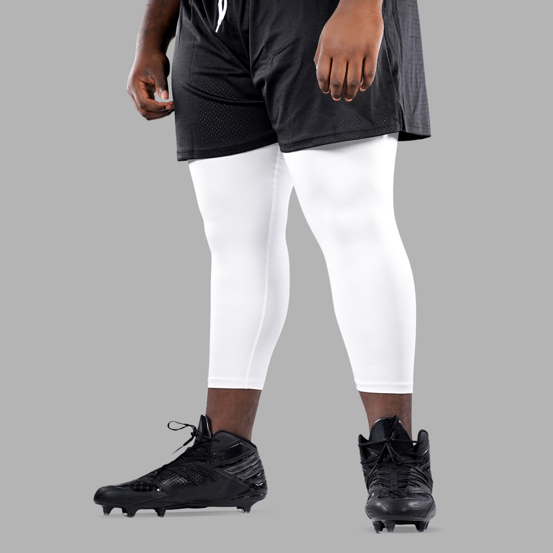 White 3/4 Tights for men - Big
