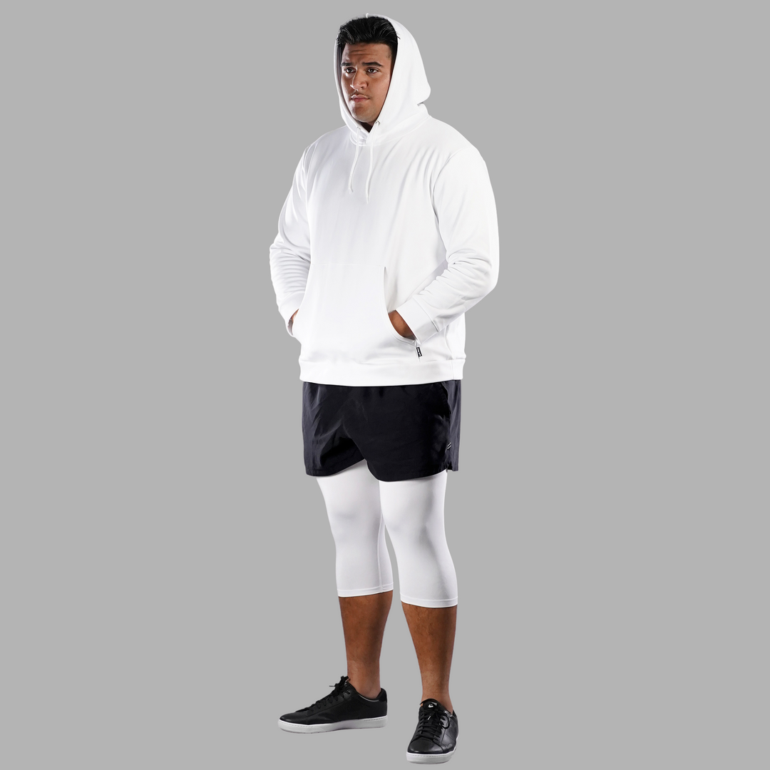 White 3/4 Tights for men - Big