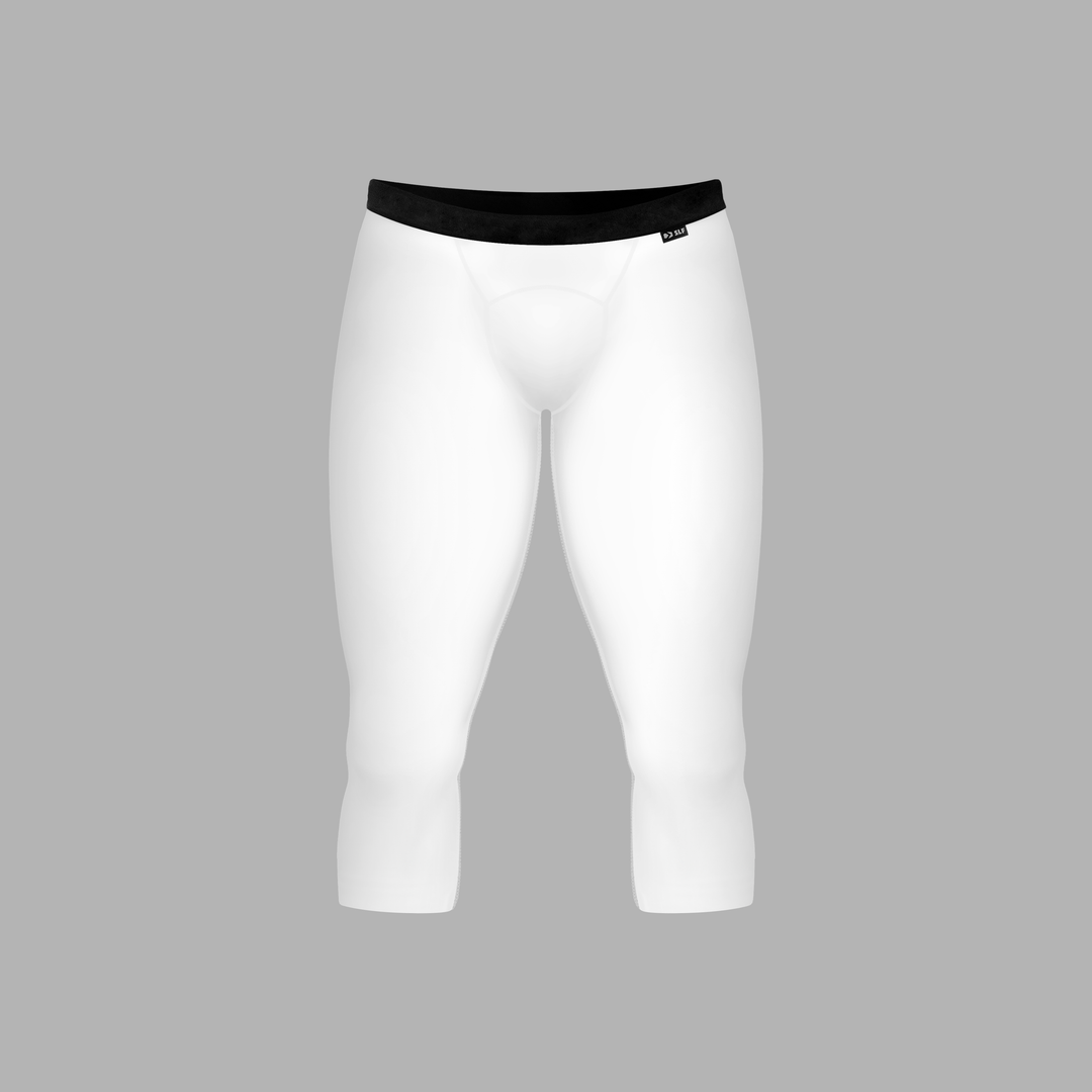 White 3/4 Tights for men - Big
