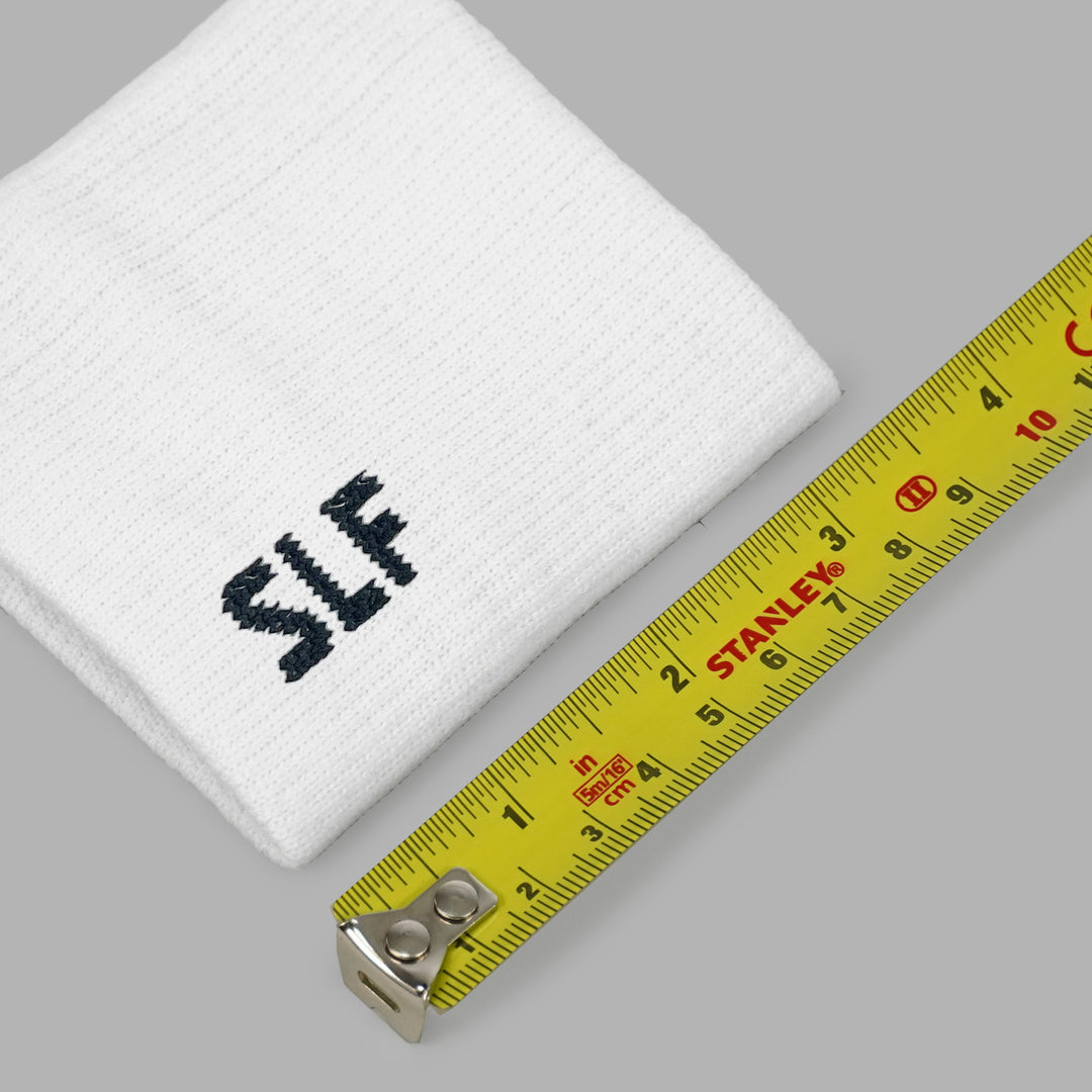 Basic White Drip Wristband with Logo (Single)