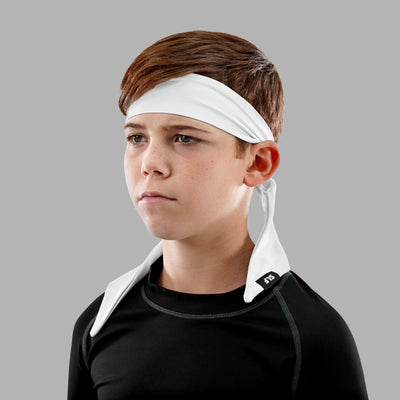 Basic White Kids Ninja Headband
