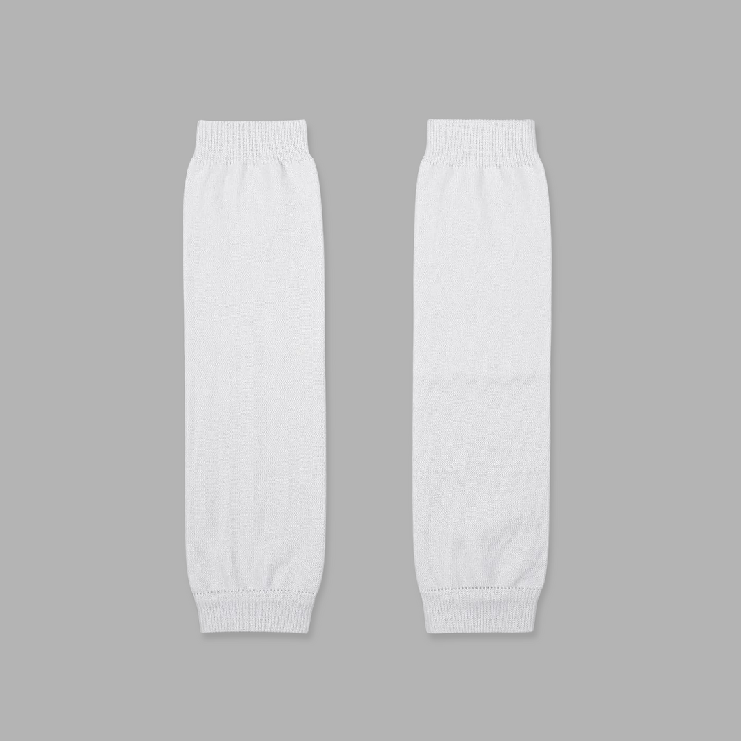 White Kids Scrunchie Leg Sleeves