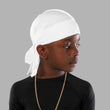 Basic White Kids Sports Durag