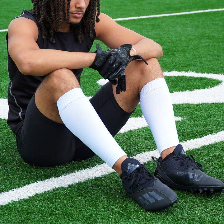 Hue Yellow Knitted Compression Calf Sleeves