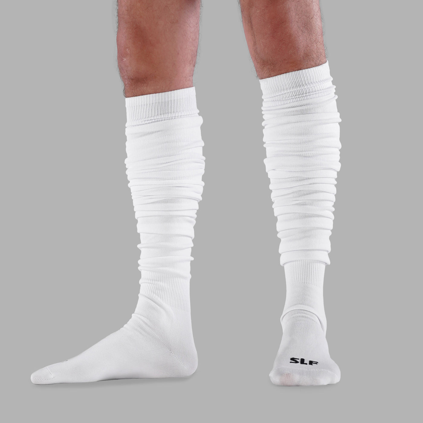 Basic White Long Scrunchie Socks