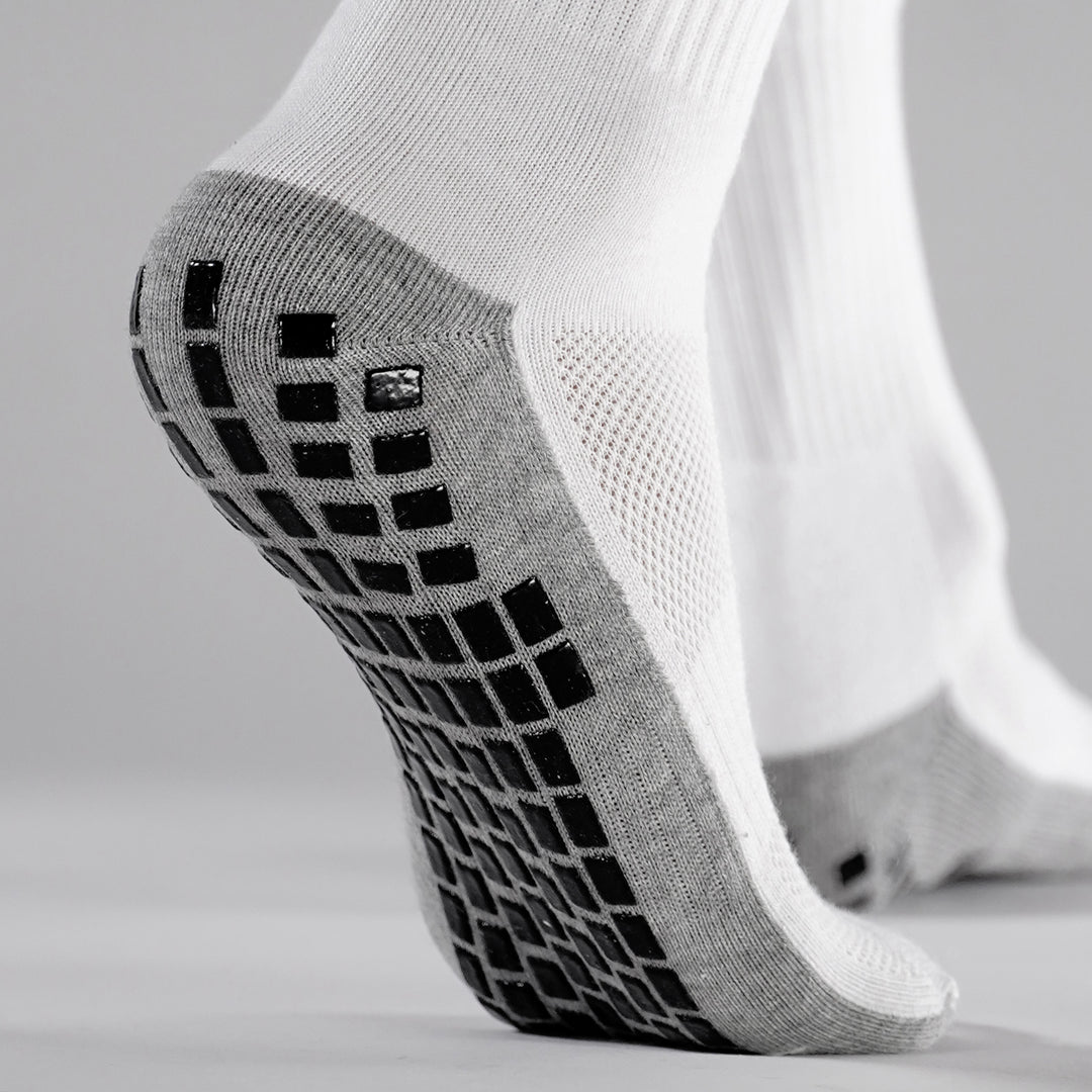 White Performance Kids Grip Socks