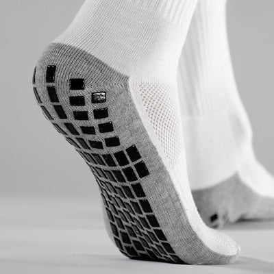 Basic White Performance Kids Grip Socks