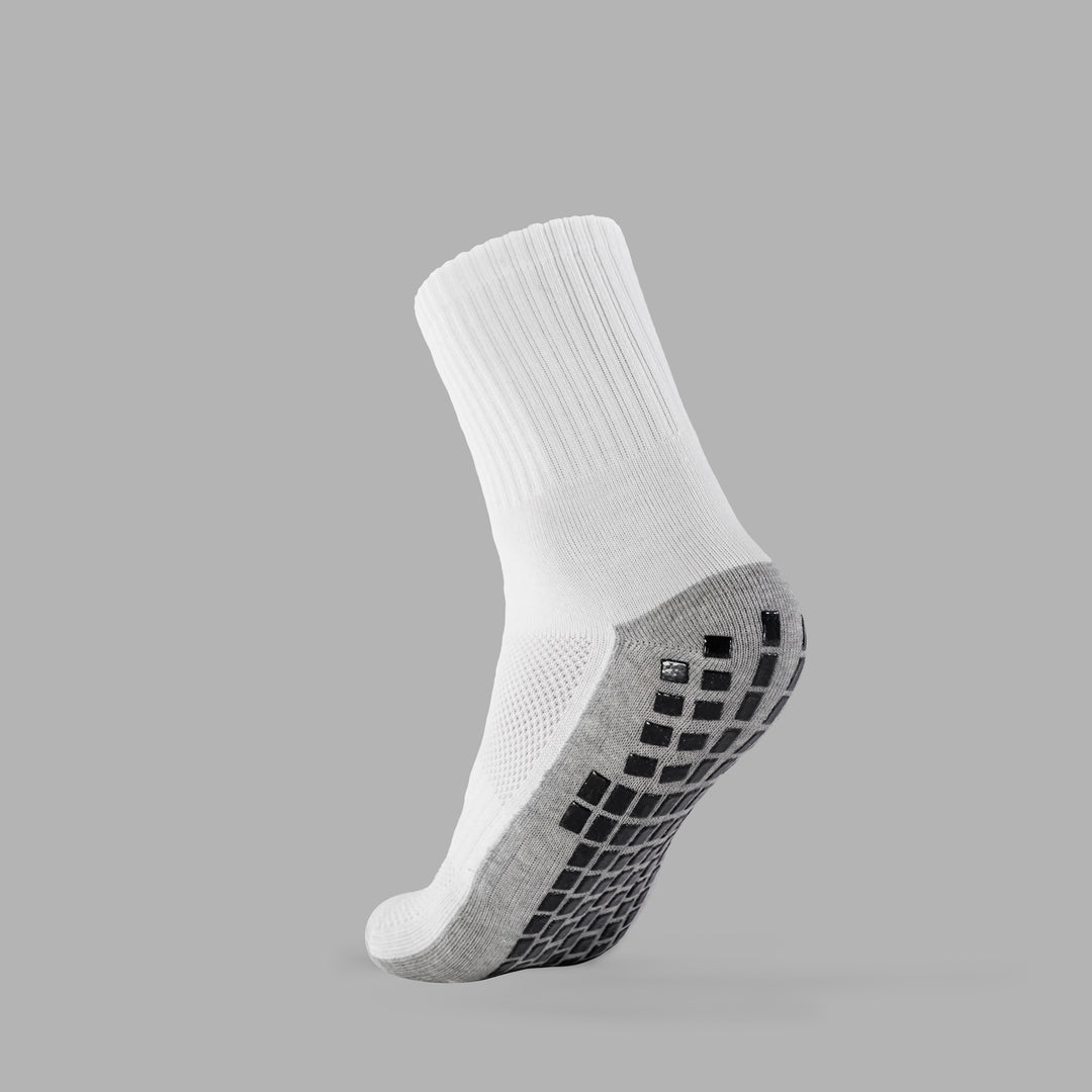 White Performance Kids Grip Socks