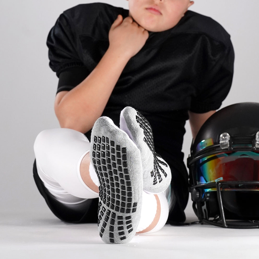 White Performance Kids Grip Socks