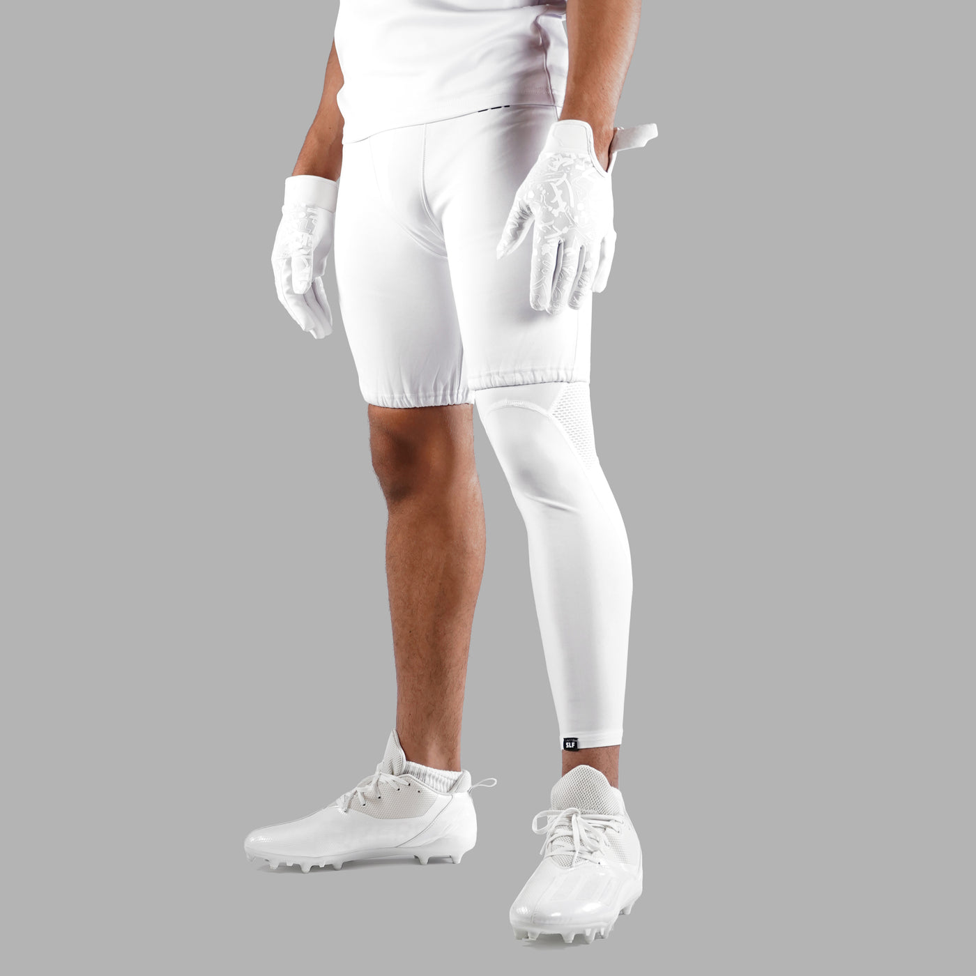 Basic White Football Pro Leg Sleeve