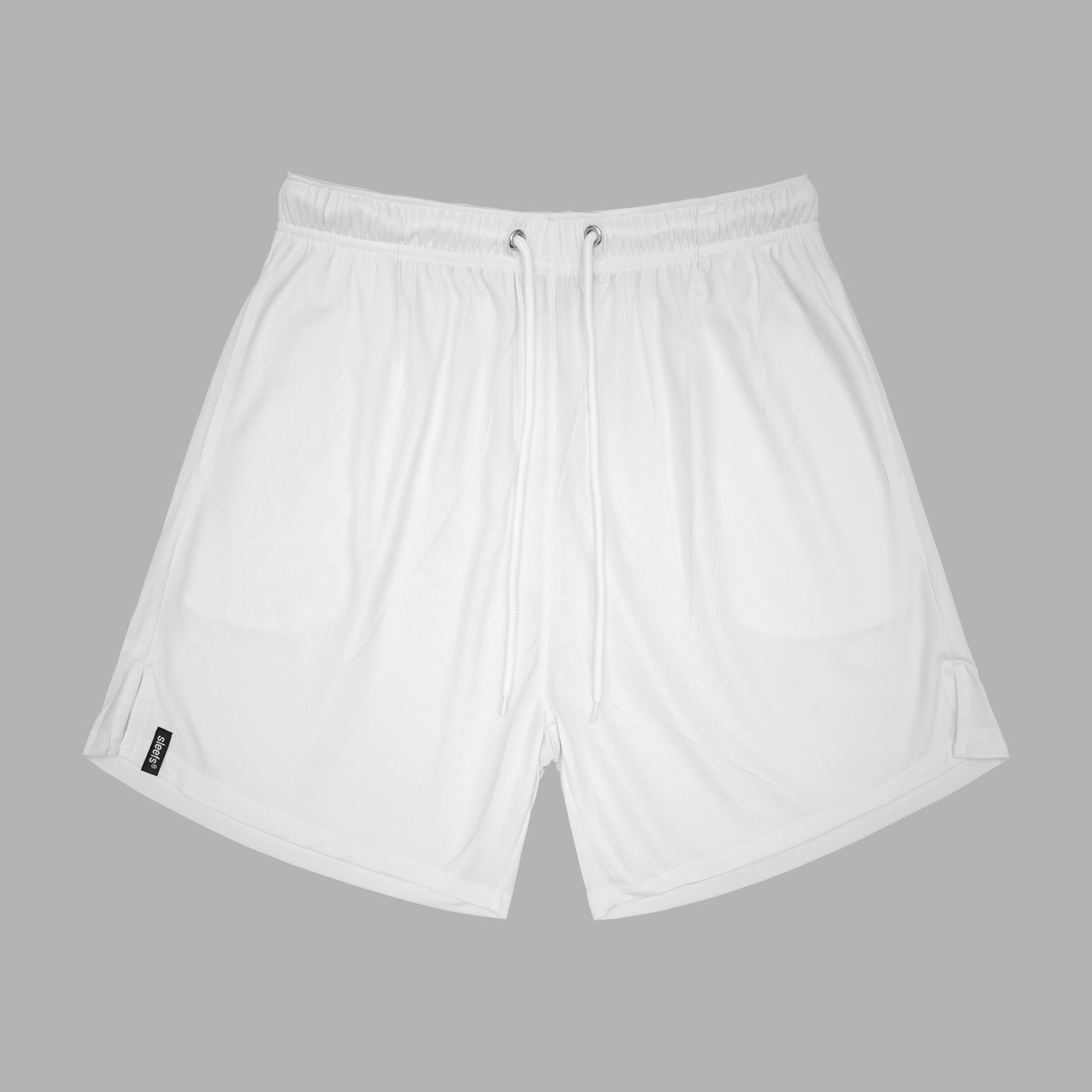 Basic White Relaxed Shorts - 8&quot;