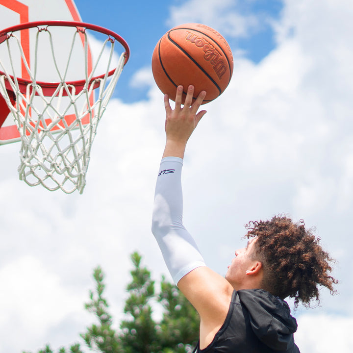 Basic White SLF Basketball Shooter Sleeve