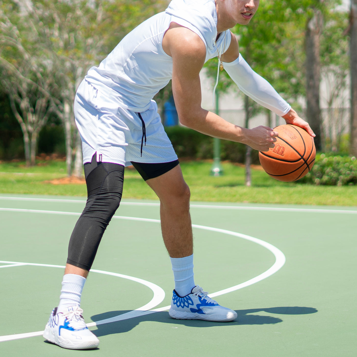 Basic Black Single-leg Basketball Tights â SLEEFS