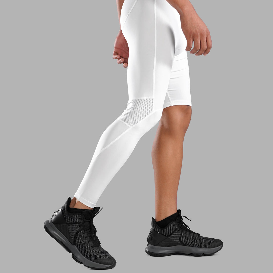 White Single-leg Tights