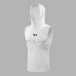 Basic White Sleeveless Compression Hoodie