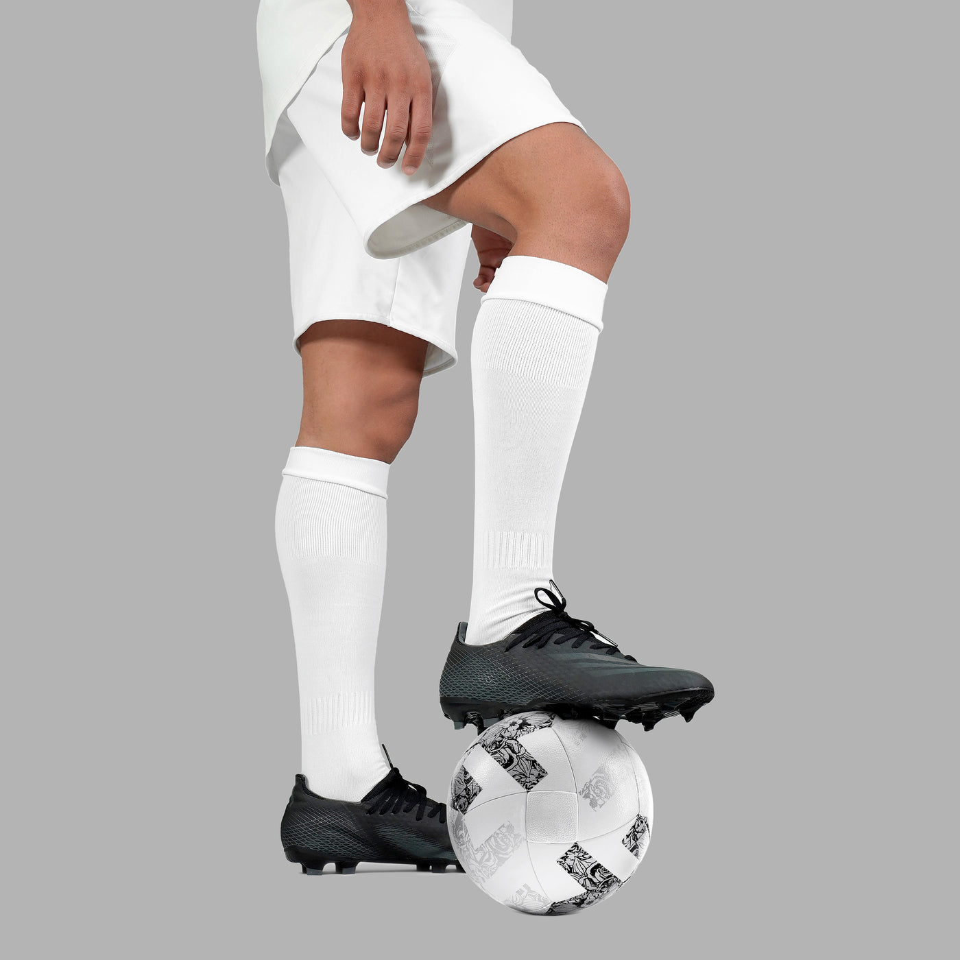 Basic White Soccer Knee-High Socks