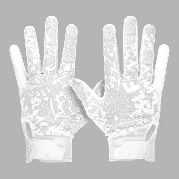White + Black Sticky Football Receiver Gloves Bundle