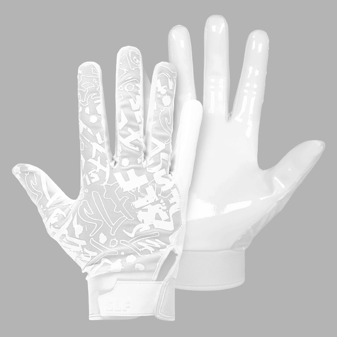 White + Black Sticky Football Receiver Gloves Bundle
