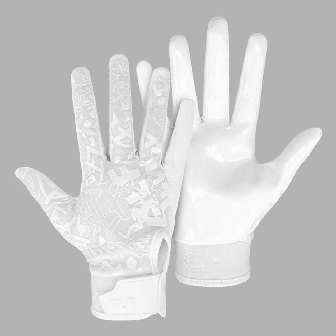 White Sticky Football Receiver Gloves for Women