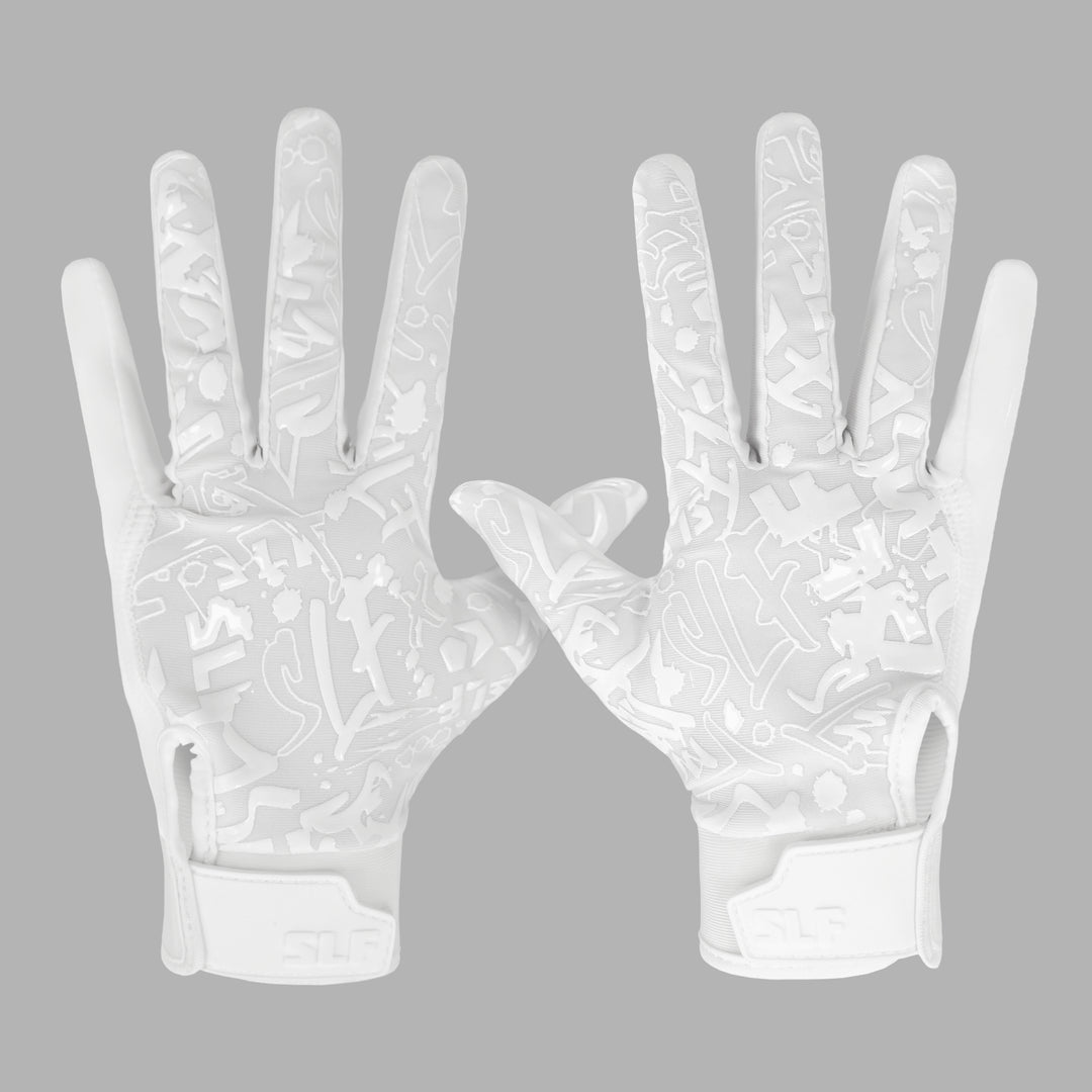 White Sticky Football Receiver Gloves for Women