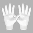 Basic White Sticky Football Receiver Gloves for Women