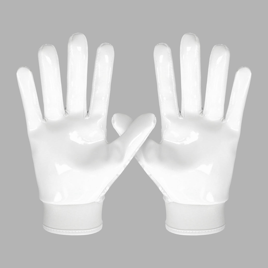 White Sticky Kids Football Receiver Gloves